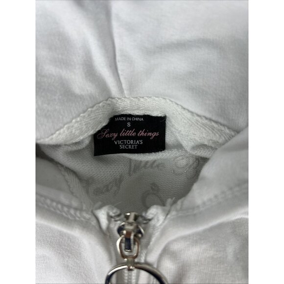 Victorias Secret RHINESTONE BLING Sexy Little Bride Bling Hoodie SMALL - Picture 3 of 8